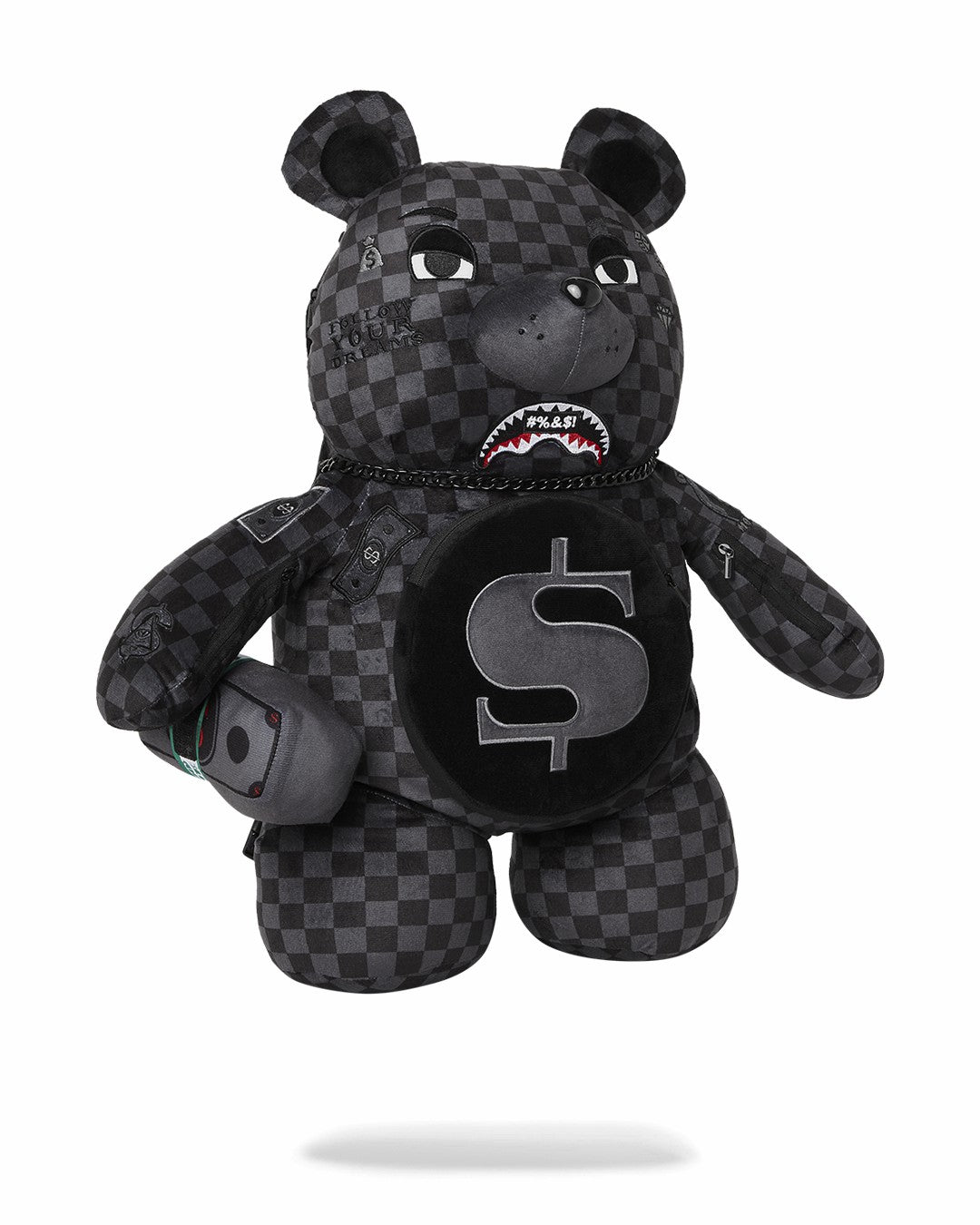 Sprayground WHAT THE BEEP' SHARK MONEYBEAR TEDDYBEAR BACKPACK