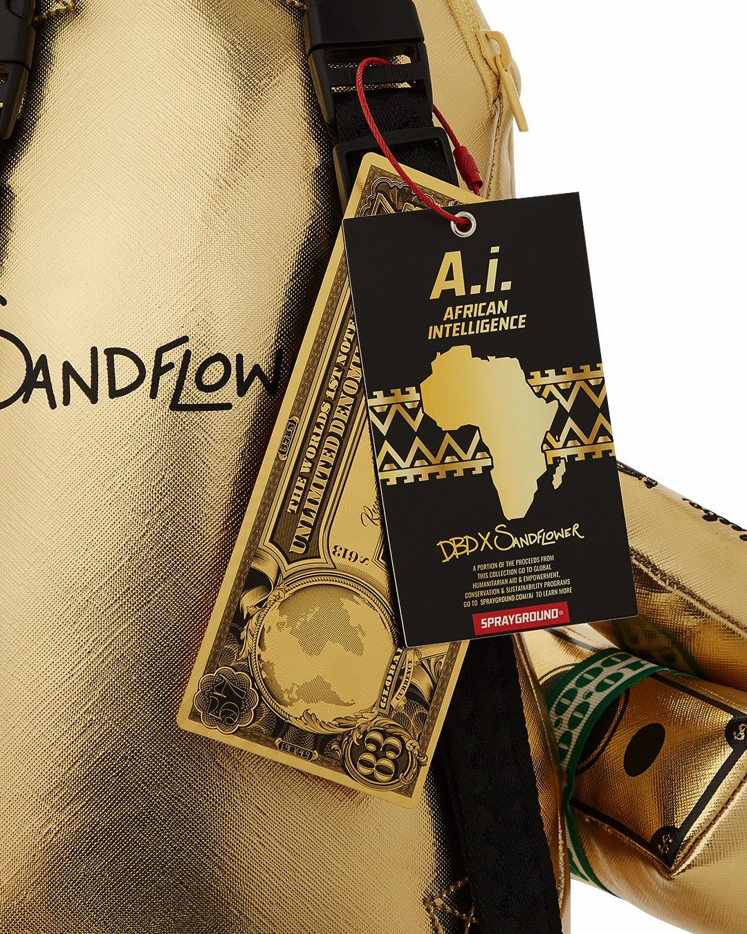 Sprayground A.I.8 AFRICAN INTELLIGENCE PATH TO THE FUTURE II MEDIUM MONEYBEAR TEDD