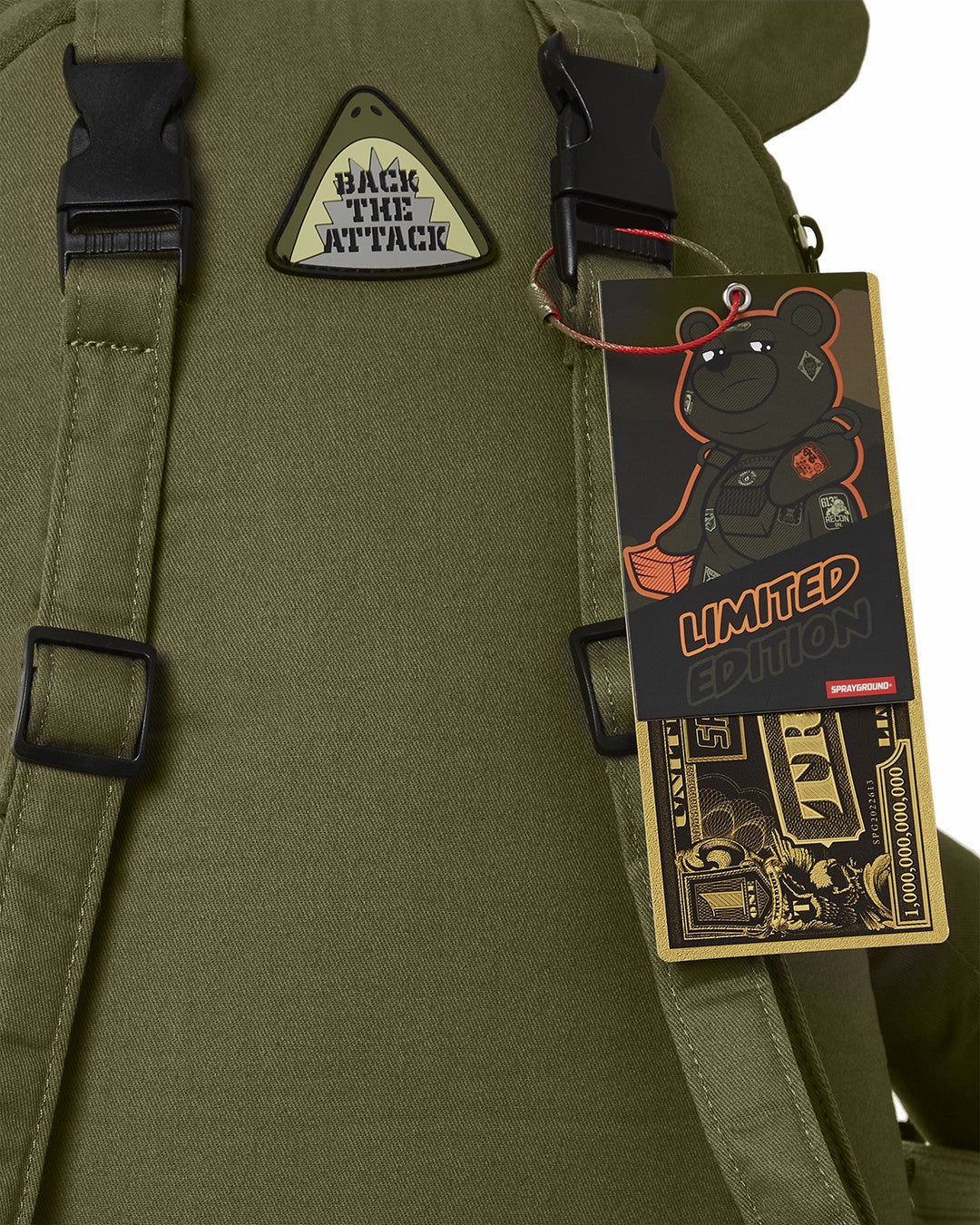 Sprayground SPECIAL OPS FULL THROTTLE MONEYBEAR TEDDYBEAR BACKPACK