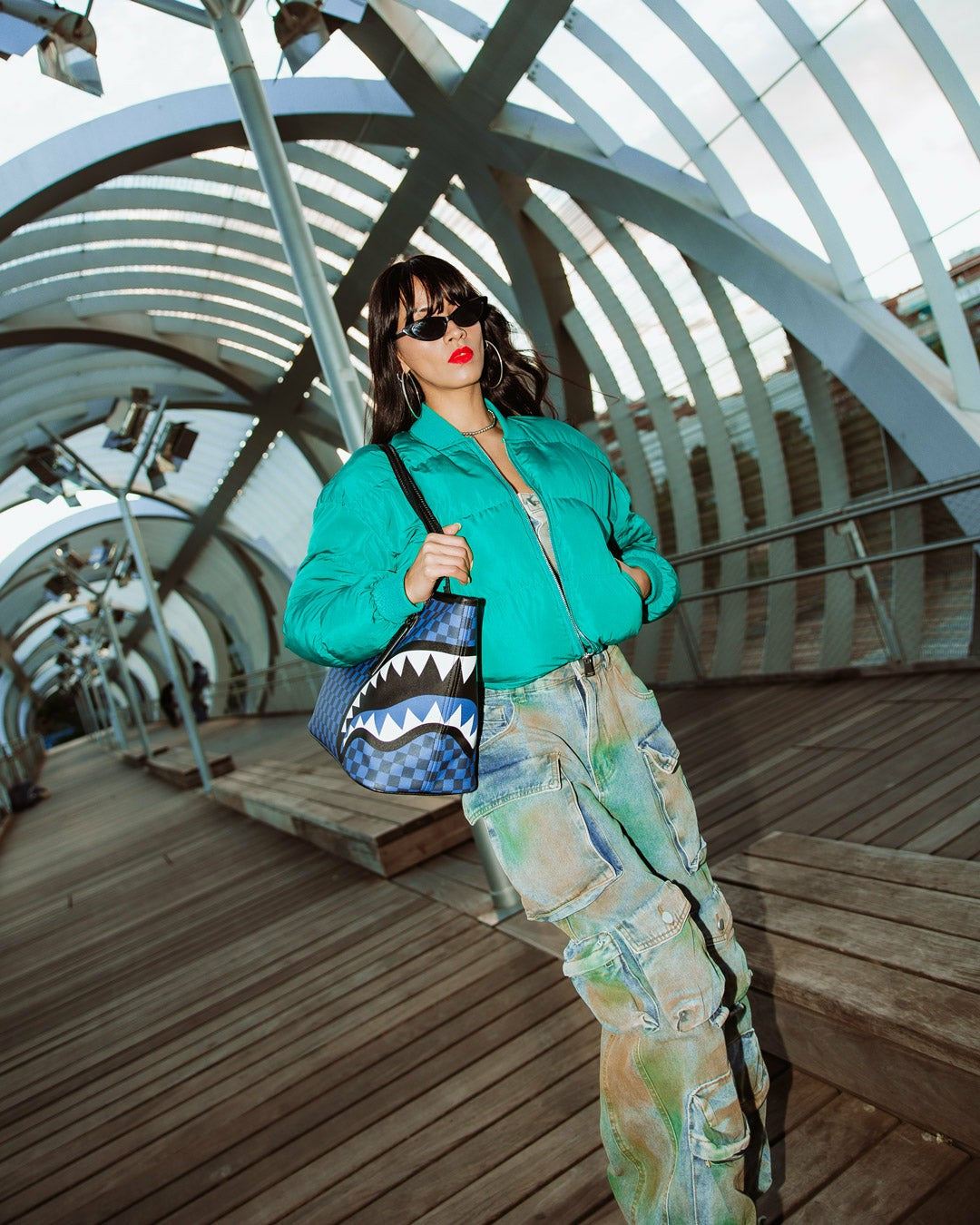 Sprayground MIDNIGHT MAGIC SHARKS IN PARIS TOTE