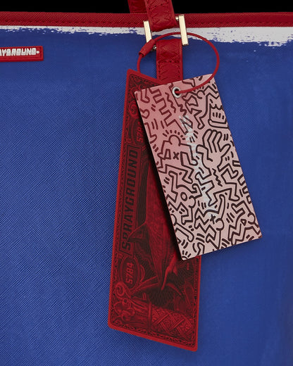 Sprayground KEITH HARING THE BIG BLUE PURSE ART TOTE