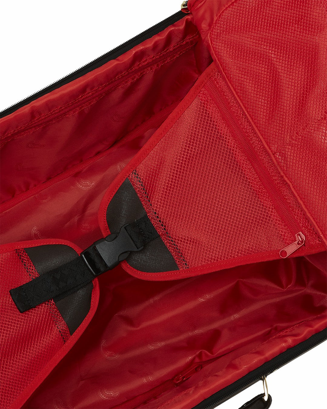 Sprayground EXTERIOR GOLD ZIP POCKET SHARKS IN PARIS JETSETTER CARRY-ON LUGGAGE