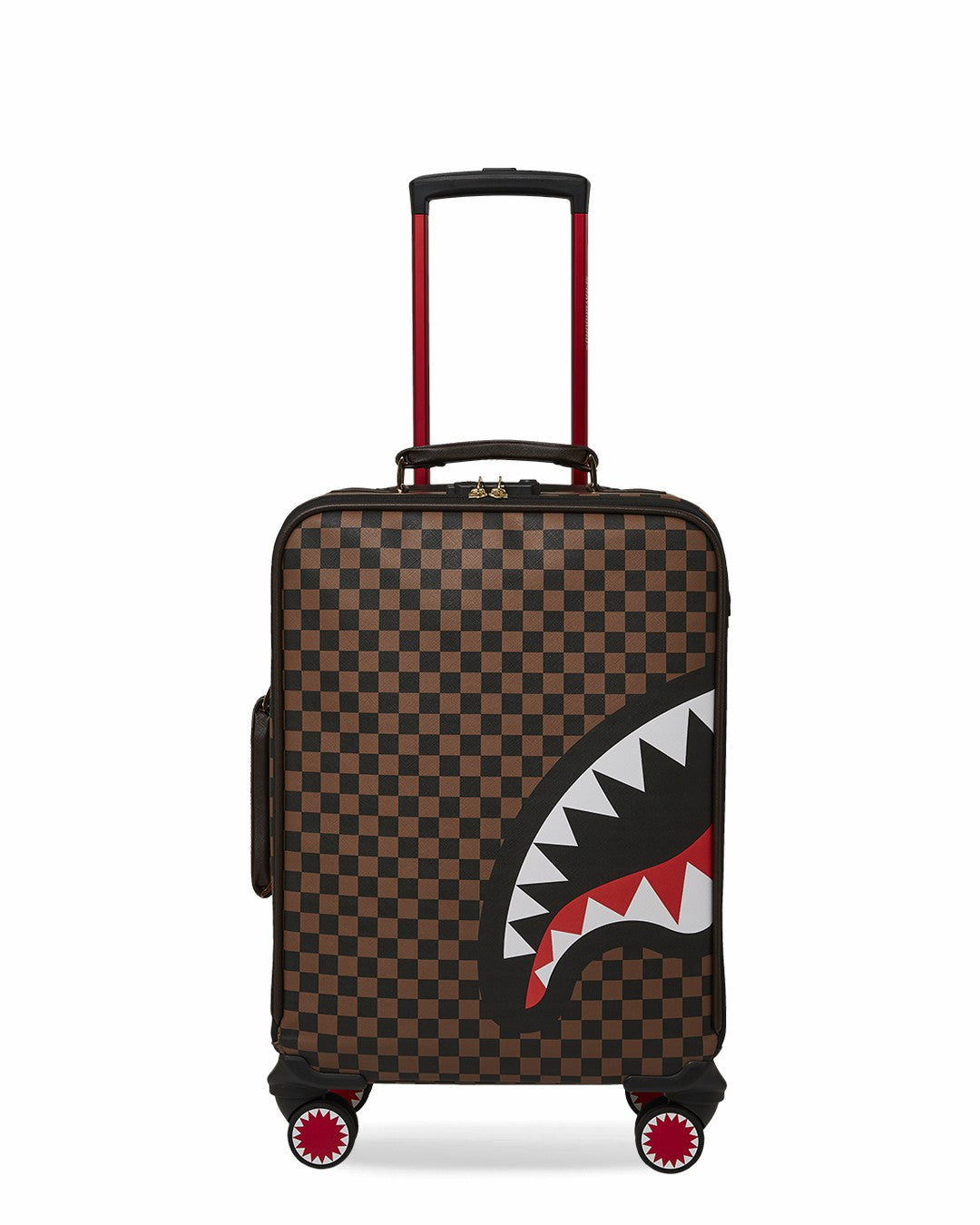 Sprayground EXTERIOR GOLD ZIP POCKET SHARKS IN PARIS JETSETTER CARRY-ON LUGGAGE