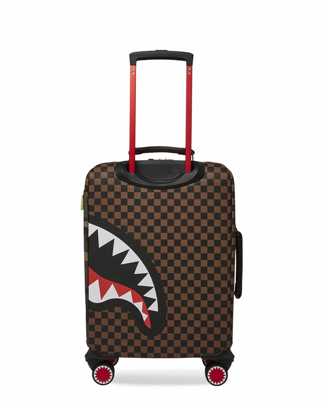 Sprayground EXTERIOR GOLD ZIP POCKET SHARKS IN PARIS JETSETTER CARRY-ON LUGGAGE