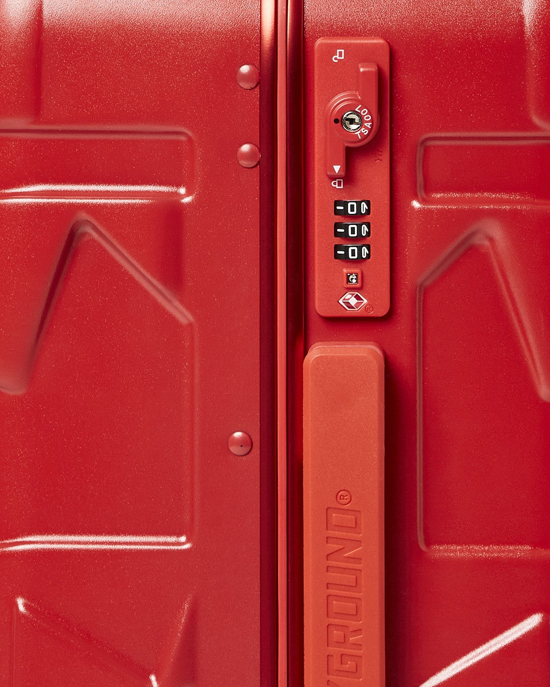 Sprayground MOLDED SHARKITECTURE RED HARDSHELL CARRY-ON LUGGAGE