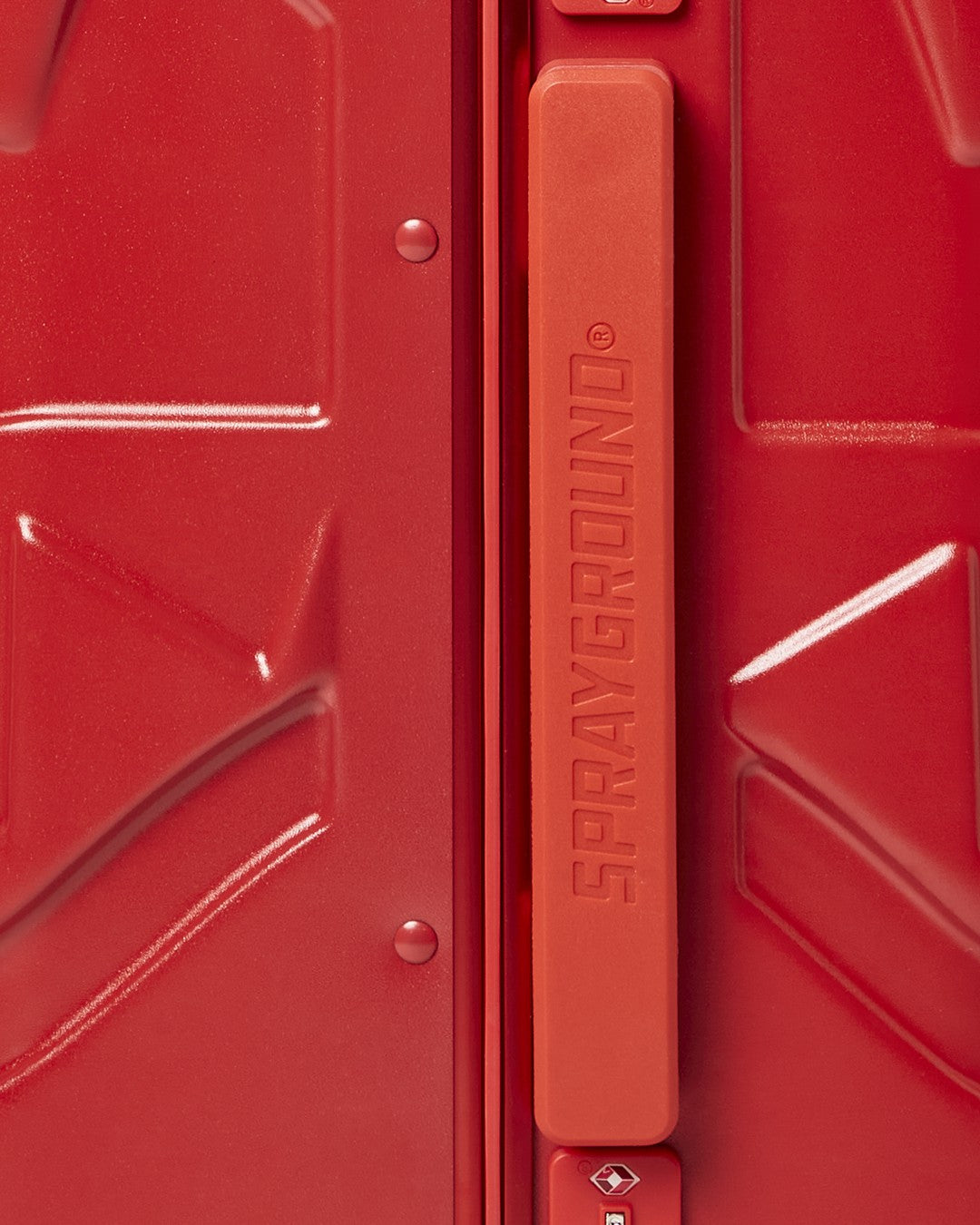 Sprayground MOLDED SHARKITECTURE RED HARDSHELL CARRY-ON LUGGAGE