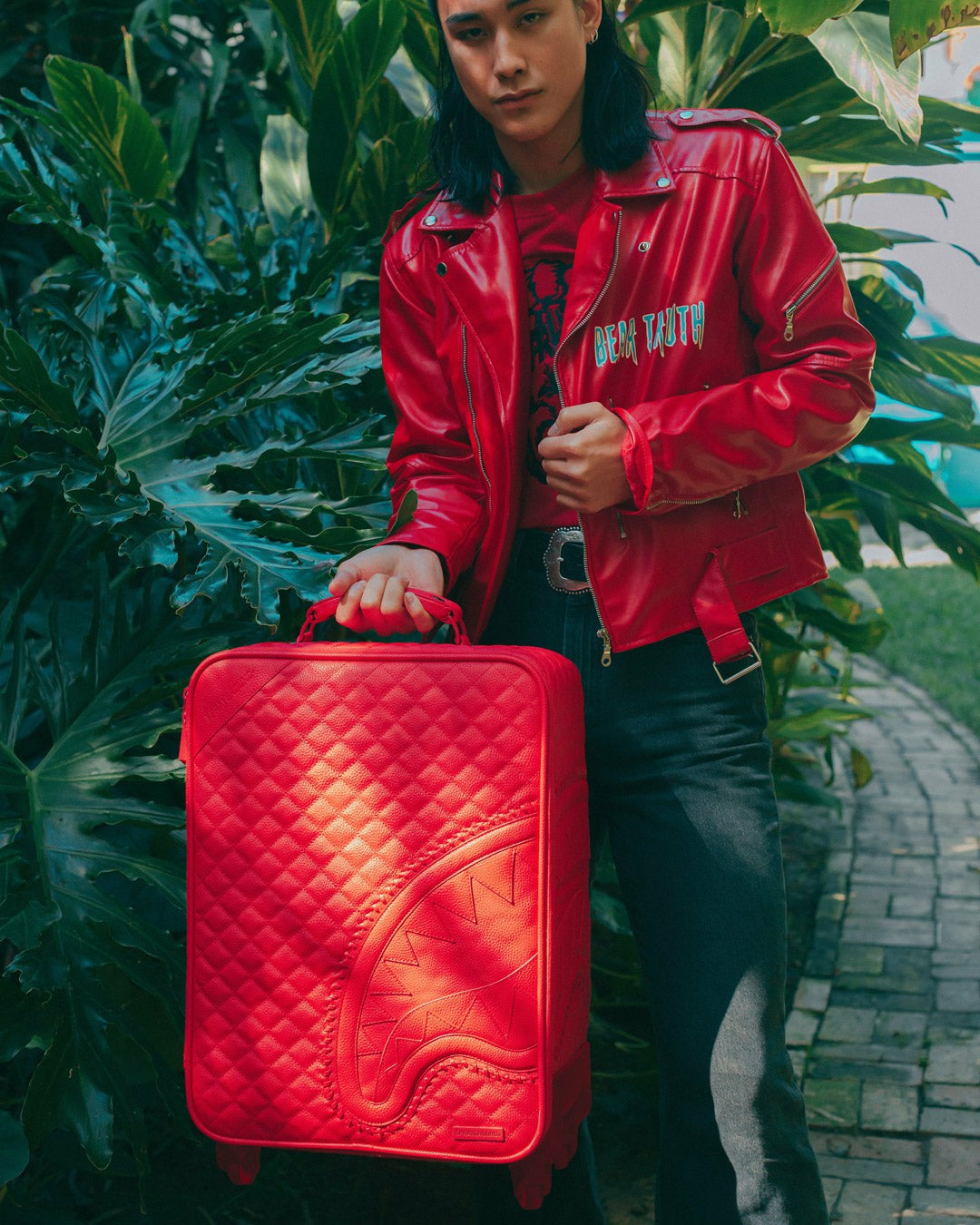 Sprayground RED RIVIERA JETSETTER CARRY-ON LUGGAGE