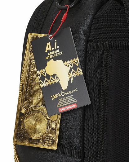 Sprayground A.I.8 AFRICAN INTELLIGENCE GUILDED LEOPARD BACKPACK (DLXV)