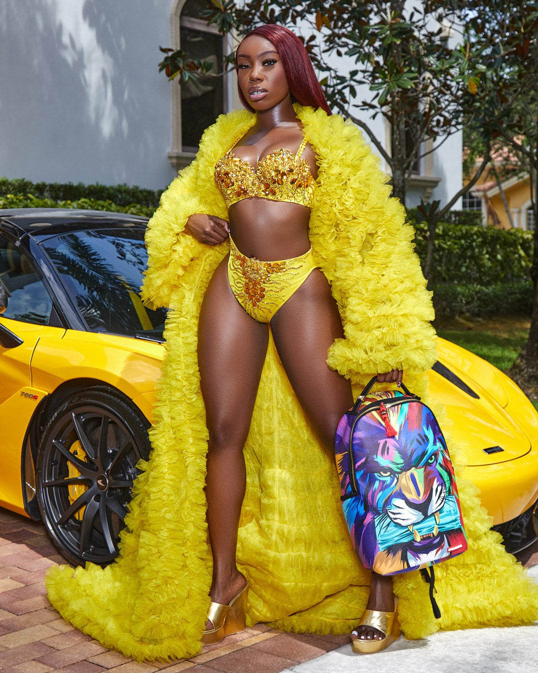 Sprayground HEAR MY ROAR A.i.6 SANDFLOWER COLLAB BACKPACK (DLXV)