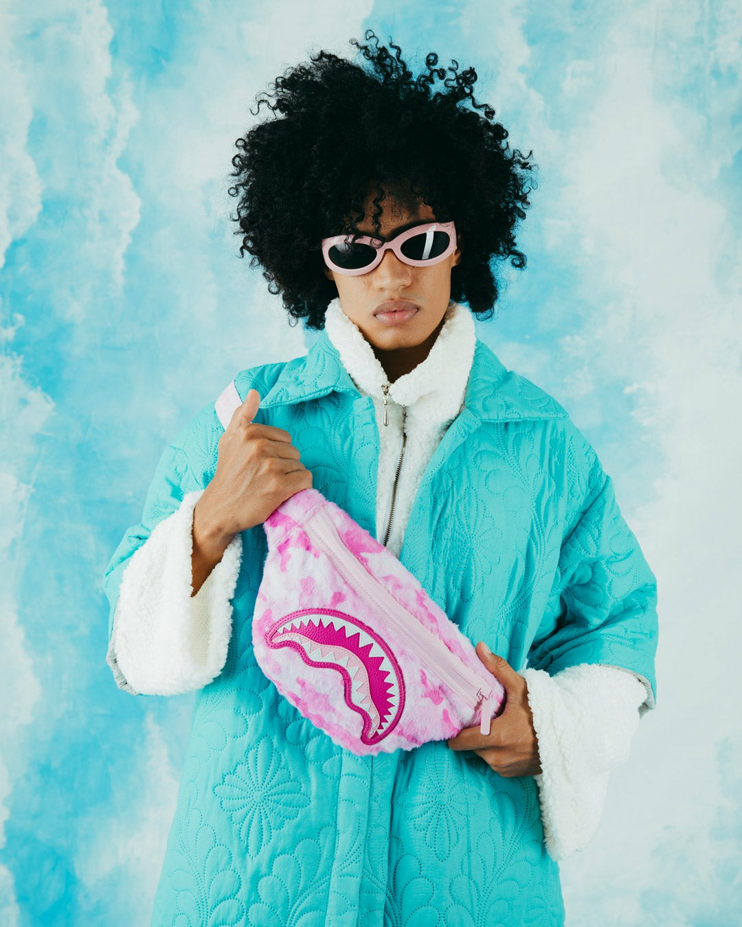 Sprayground FURRROCIOUS IN PINK SAVVY CROSSBODY