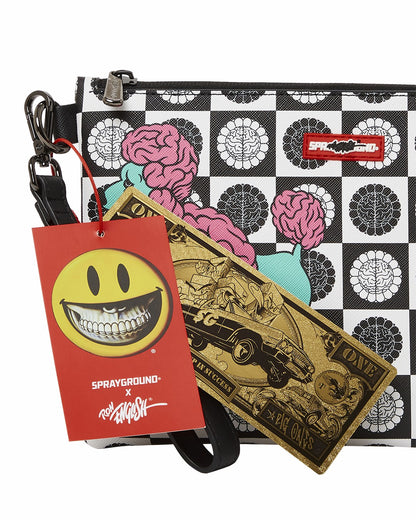 Sprayground POODLE CHECK RON ENGLISH COLLAB POUCHETTE