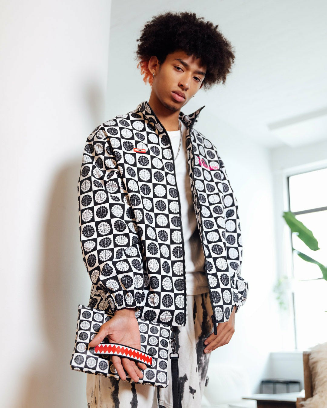 Sprayground POODLE CHECK RON ENGLISH COLLAB POUCHETTE