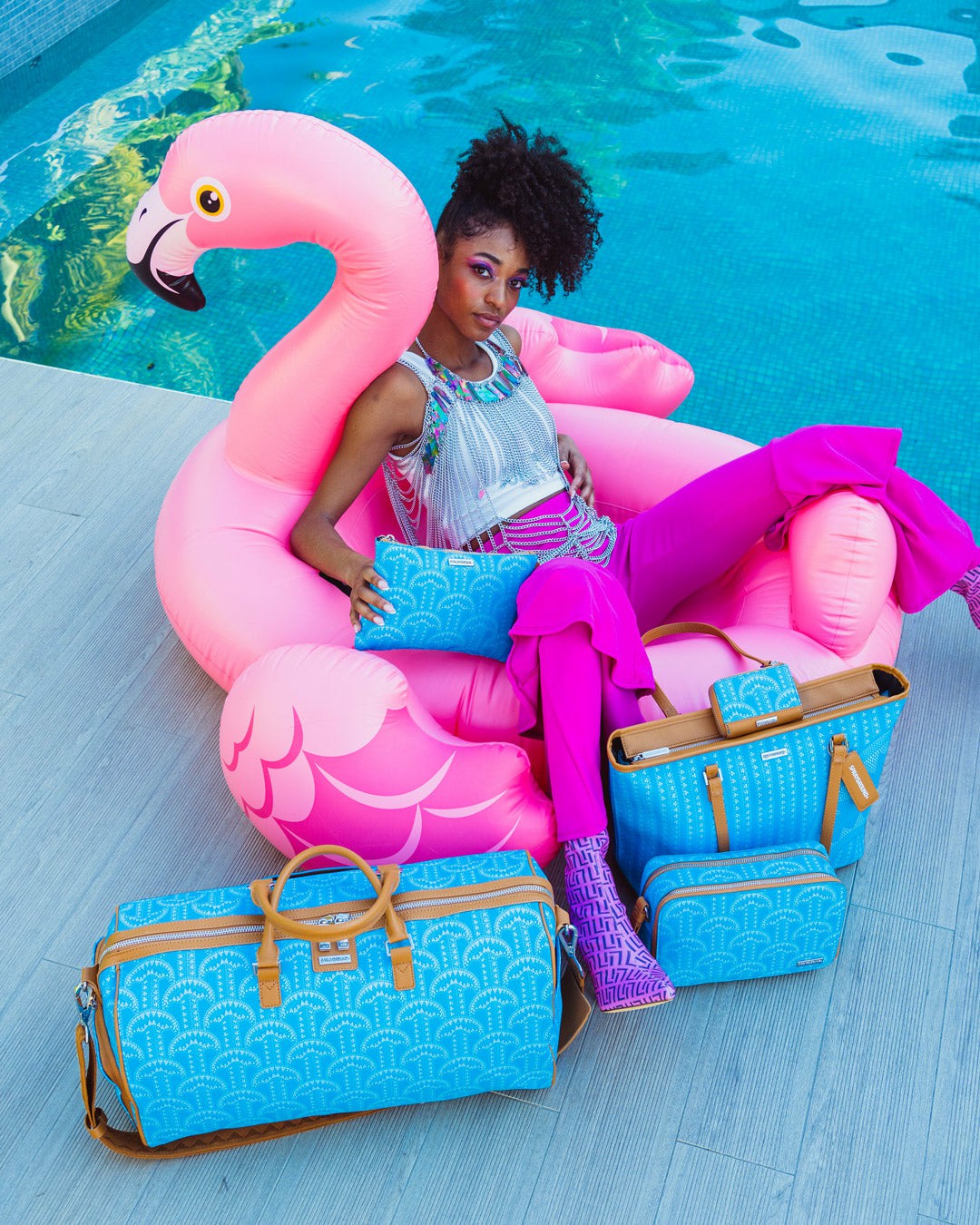 Sprayground ILLUCHAINS TURQ CROSSOVER CLUTCH