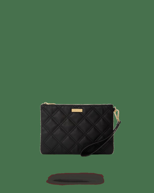 Sprayground NOIR QUILT GOLD CHAIN SHARK CROSSOVER CLUTCH