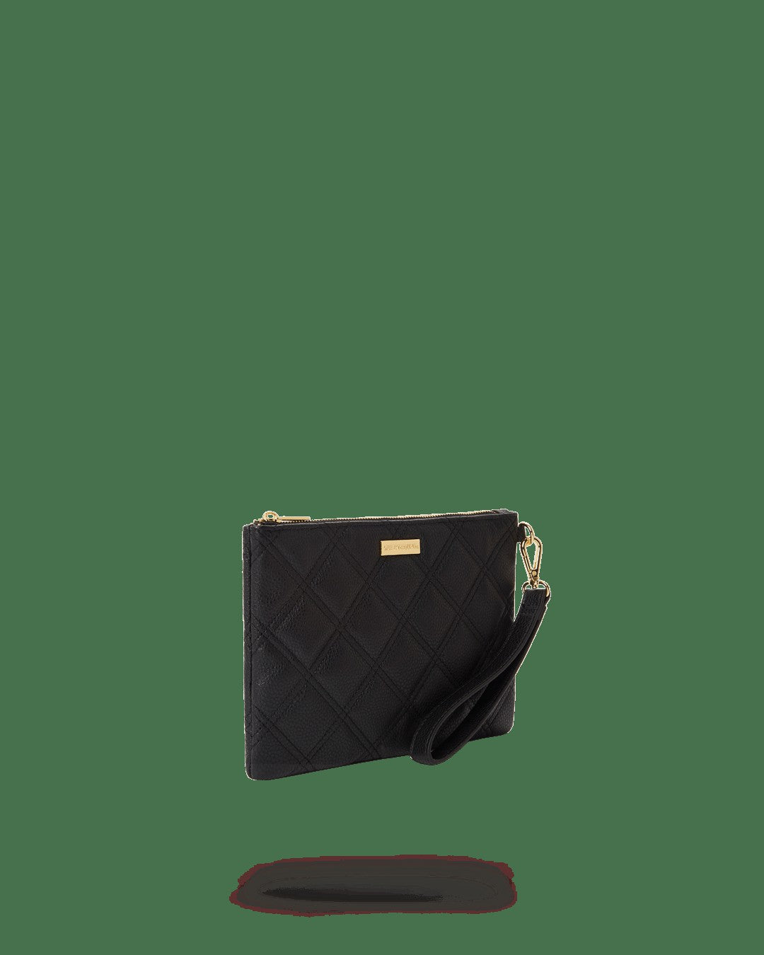 Sprayground NOIR QUILT GOLD CHAIN SHARK CROSSOVER CLUTCH