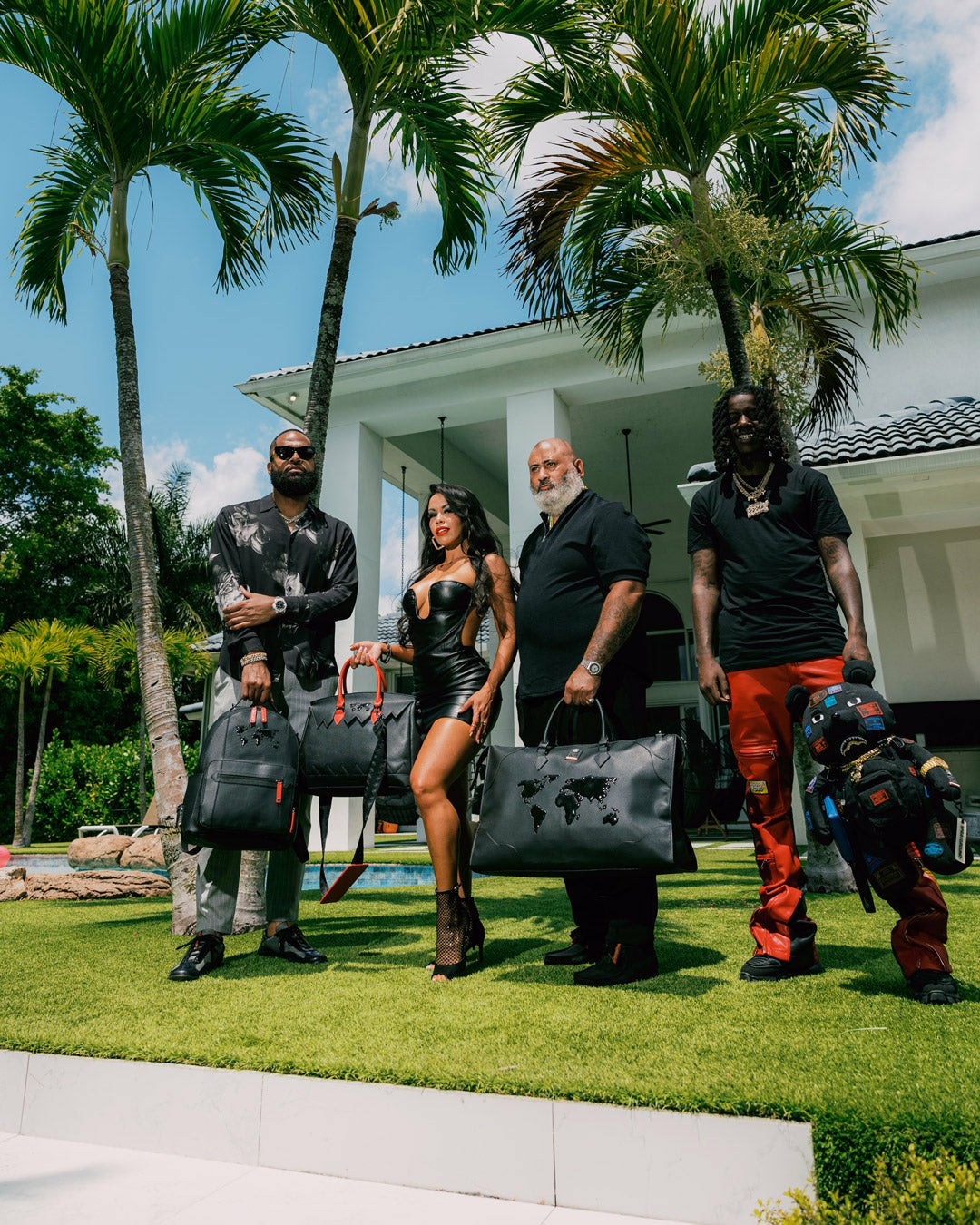Sprayground JAMES FIRST CLASS GLOBAL TAKEOFF PYRAMID DUFFLE