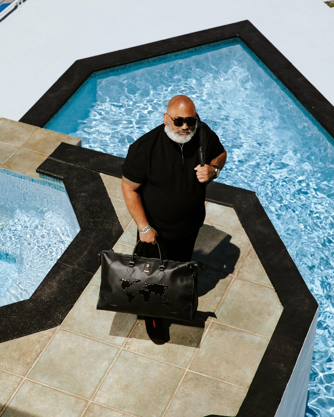 Sprayground JAMES FIRST CLASS GLOBAL TAKEOFF PYRAMID DUFFLE