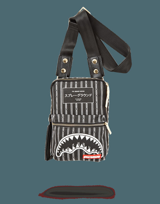 Sprayground REVERSE BLACK SHARKS IN PARIS SLING