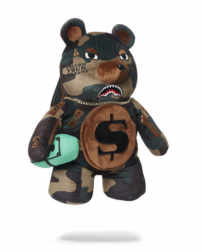 Sprayground CAMOCHECK MONEYBEAR TEDDYBEAR BACKPACK