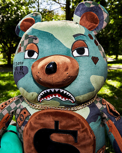 Sprayground CAMOCHECK MONEYBEAR TEDDYBEAR BACKPACK