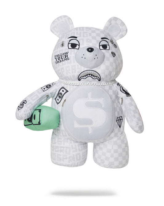 Sprayground SPLIT THE CHECK (PEARL) MONEYBEAR TEDDYBEAR BACKPACK