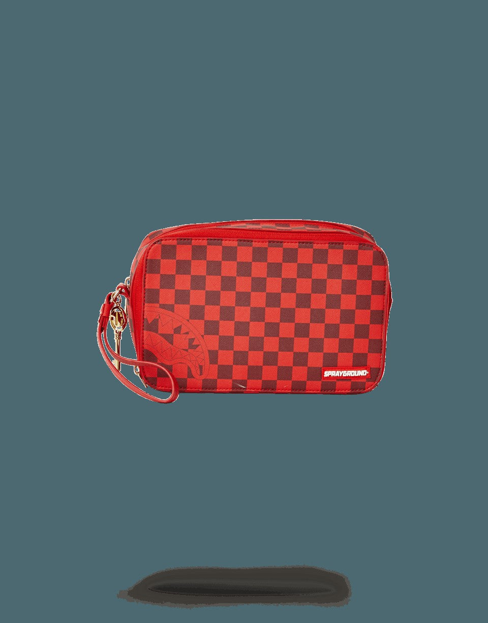 Sprayground SHARKS IN PARIS RED TOILETRY AKA MONEY BAGS
