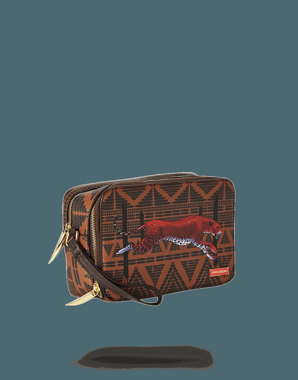 Sprayground LEOPARDS IN PARIS TOILETRY AKA MONEY BAG