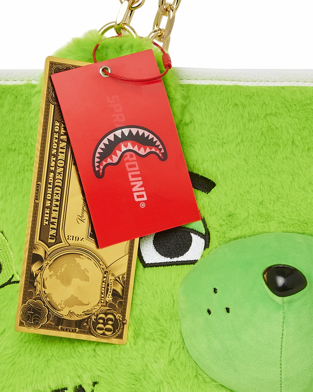 Sprayground PLUSH MONEYBEAR TOTE (GREEN)