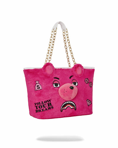 Sprayground PLUSH MONEYBEAR TOTE (PINK)