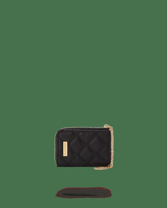 Sprayground NOIR QUILT GOLD CHAIN SHARK WALLET