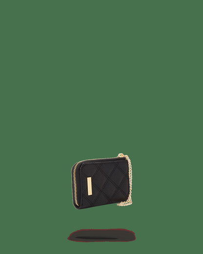 Sprayground NOIR QUILT GOLD CHAIN SHARK WALLET