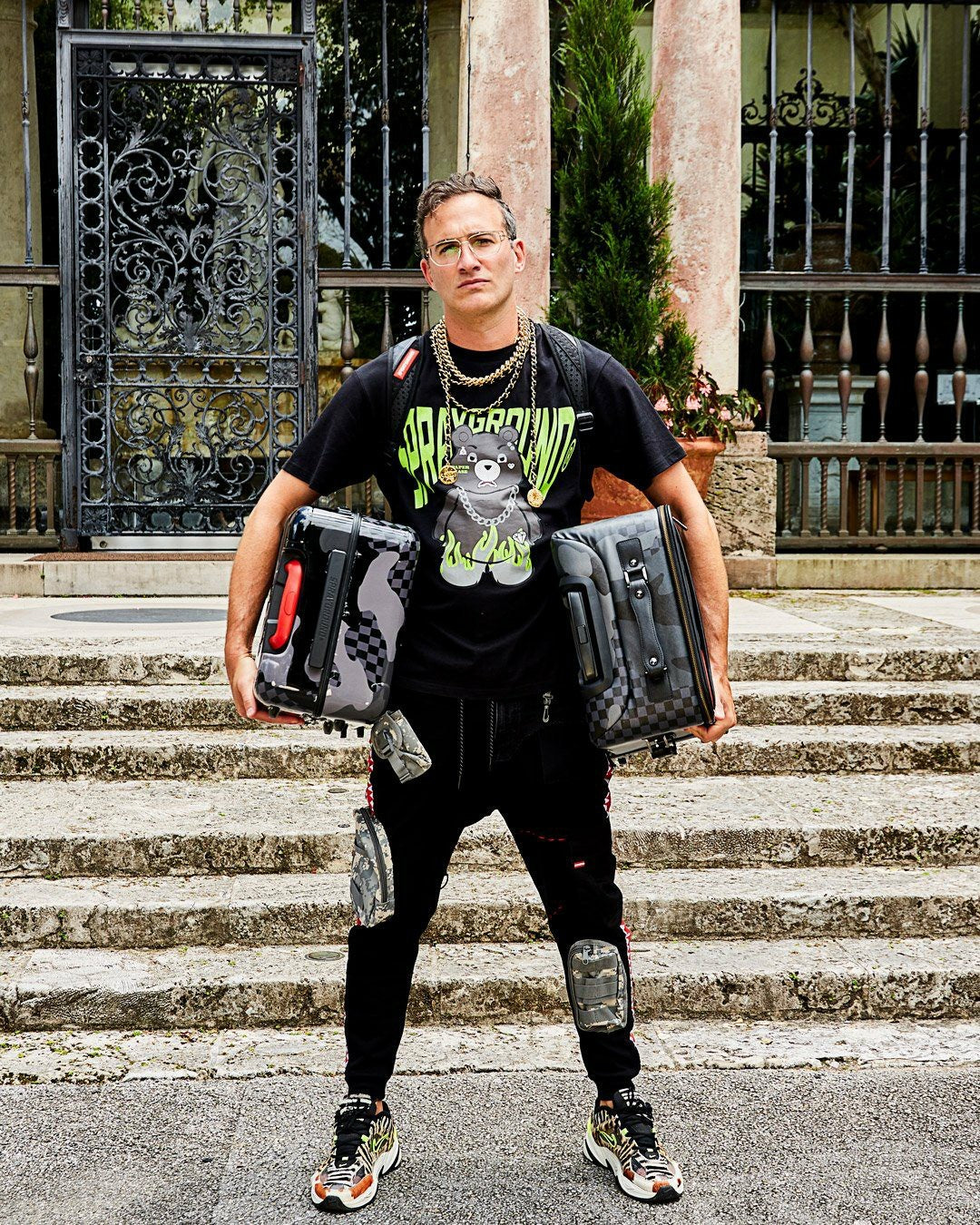 Sprayground 3AM NEVER SLEEP SHARKITECTURE HARDSHELL CARRY-ON LUGGAGE