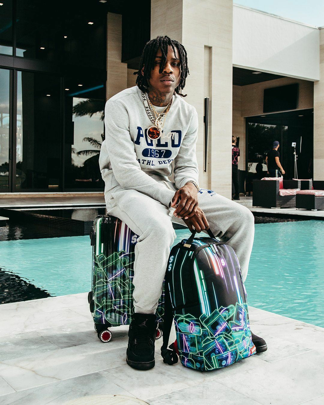 Sprayground 暗号通貨スタック (CRYPTO STACKS) LUGGAGE