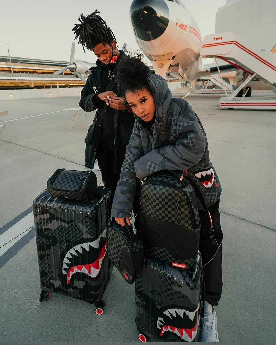 Sprayground 3AM SHARKNAUTICS 22” CARRY-ON LUGGAGE