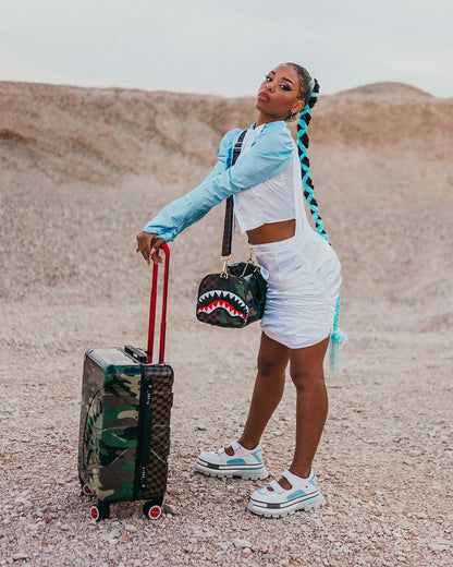 Sprayground JUNGLE PARIS 21.5” CARRY-ON SHARKITECTURE LUGGAGE