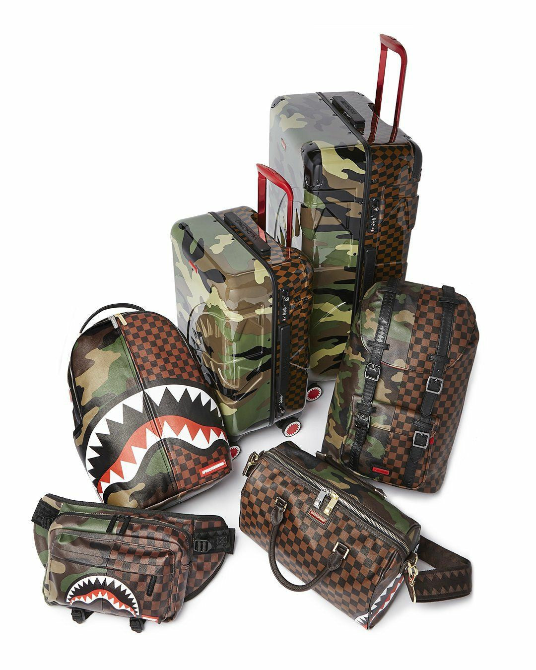Sprayground JUNGLE PARIS 21.5” CARRY-ON SHARKITECTURE LUGGAGE