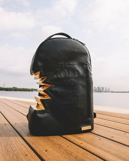 Sprayground A.i.3 SHARK BITE BLACK GOLD BACKPACK (DLXV)