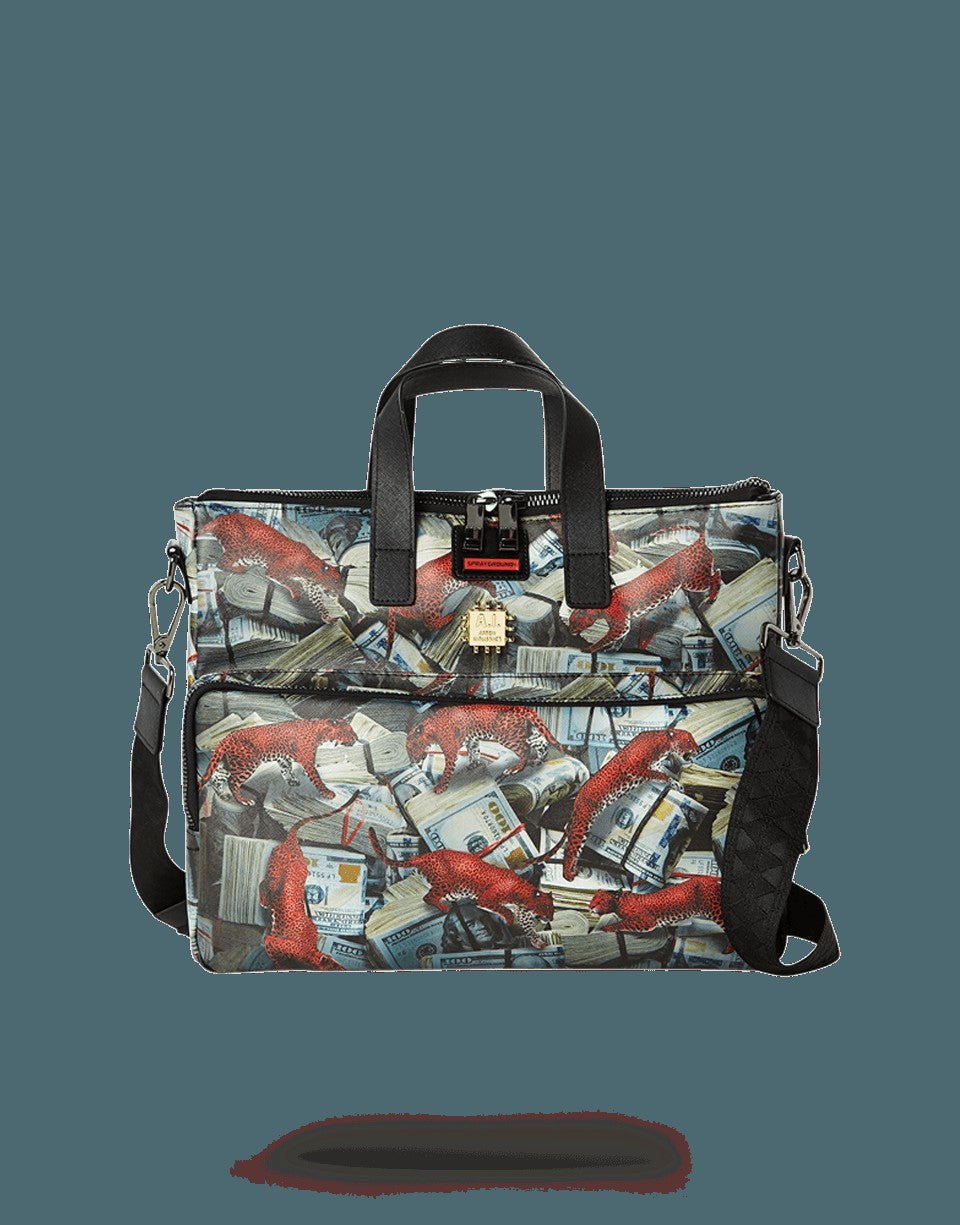 Sprayground RED LEOPARD MONEY TRAVEL CASE