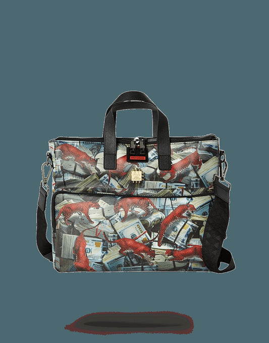 Sprayground RED LEOPARD MONEY TRAVEL CASE