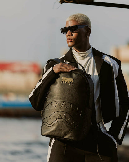 Sprayground GOLD BRICK DRIP BLACK BACKPACK