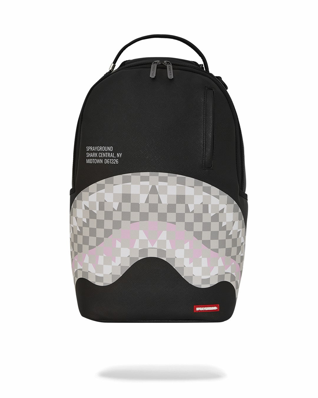 Sprayground SHARK CENTRAL CREAM BLACK CHECK BACKPACK