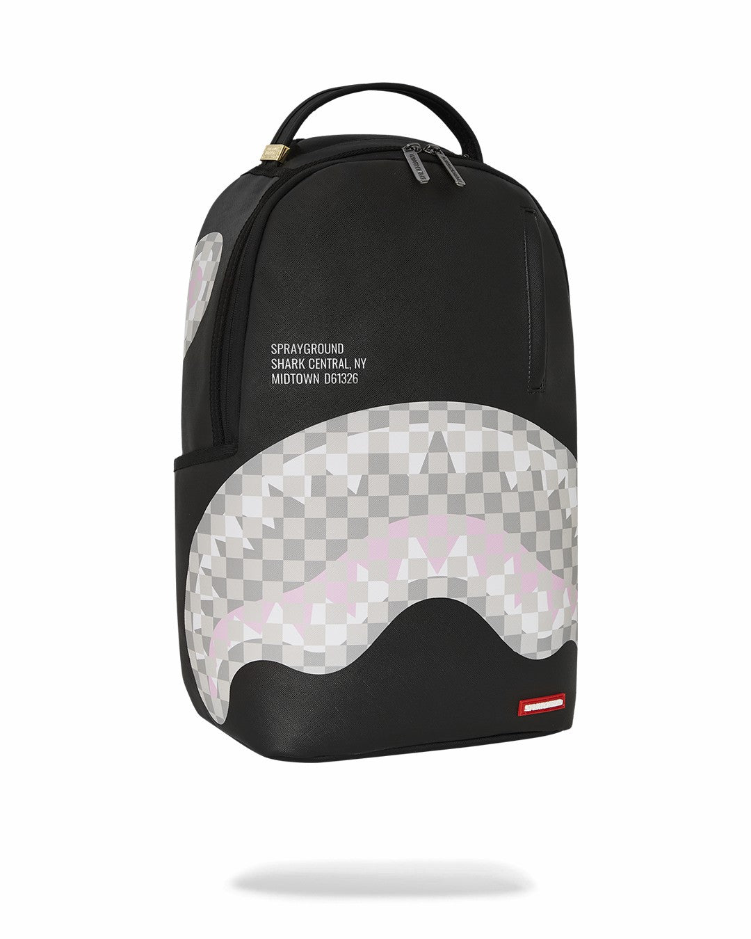 Sprayground SHARK CENTRAL CREAM BLACK CHECK BACKPACK