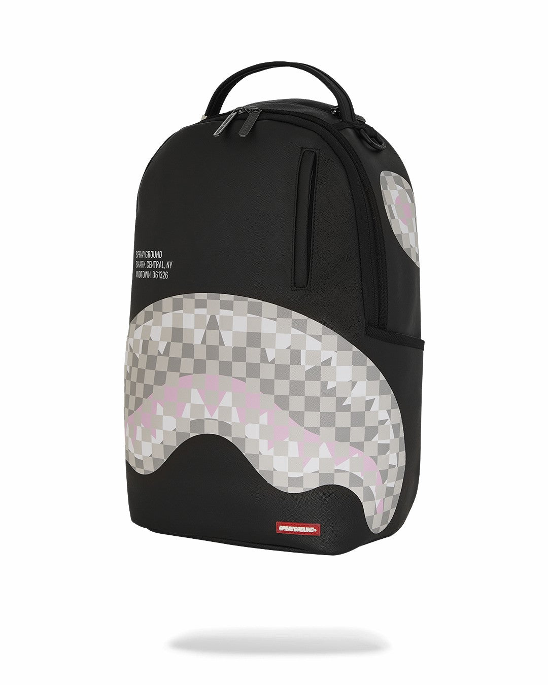 Sprayground SHARK CENTRAL CREAM BLACK CHECK BACKPACK