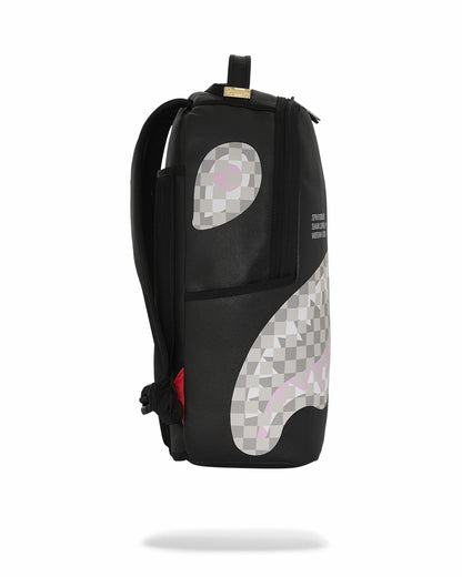Sprayground SHARK CENTRAL CREAM BLACK CHECK BACKPACK