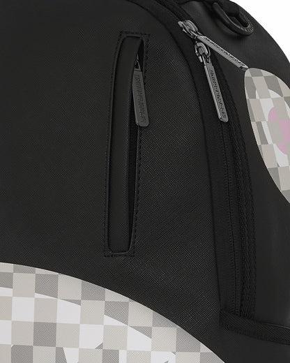 Sprayground SHARK CENTRAL CREAM BLACK CHECK BACKPACK
