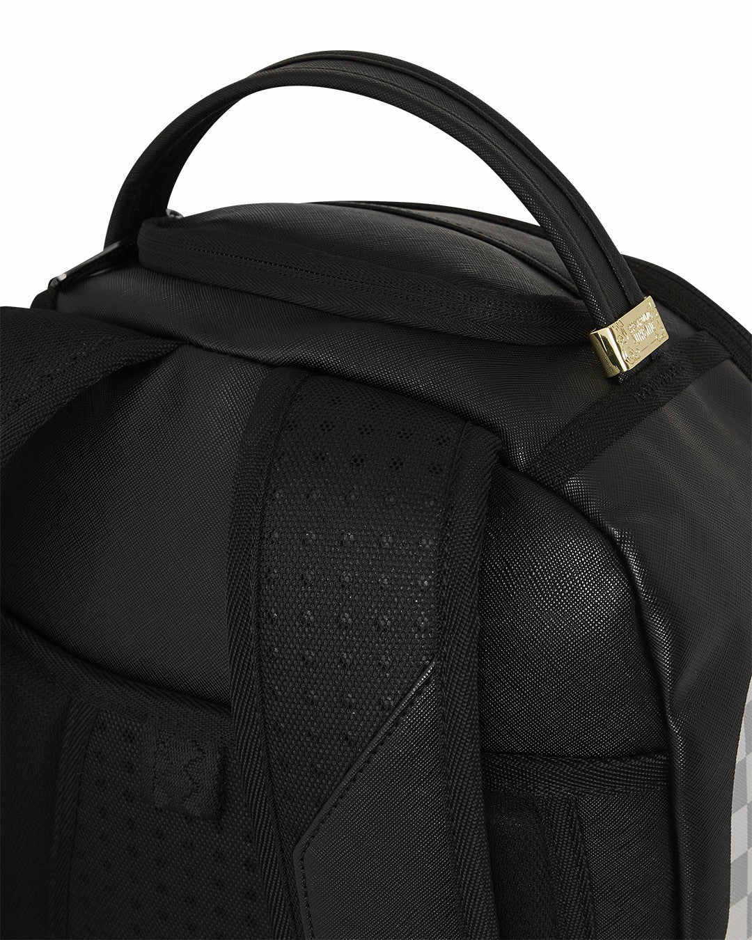 Sprayground SHARK CENTRAL CREAM BLACK CHECK BACKPACK