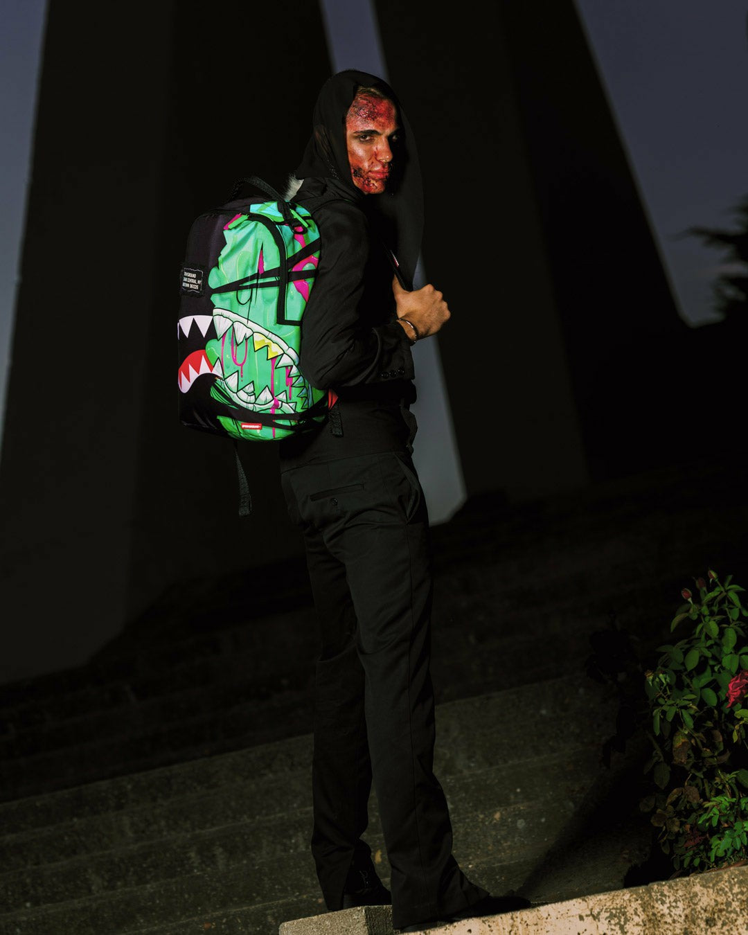 Sprayground ZOMBIE OOZE SHARK CENTRAL BACKPACK
