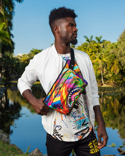 Sprayground SHARKS IN PARIS CITY STREAKS CARGO CROSSBODY