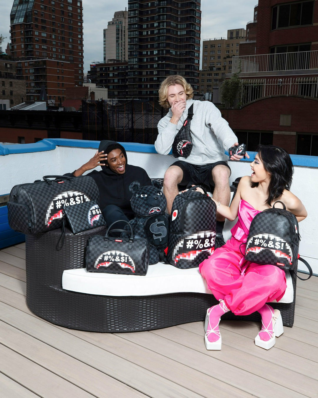 Sprayground WHAT THE BEEP' SHARK DUFFLE