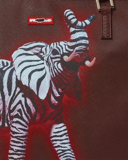 Sprayground ZEBRA ELEPHANT RON ENGLISH COLLAB TOTE